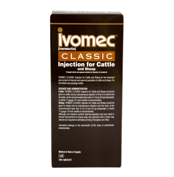 Ivomec Classic Injection 500 ml | Cattle & Sheep Wormer 