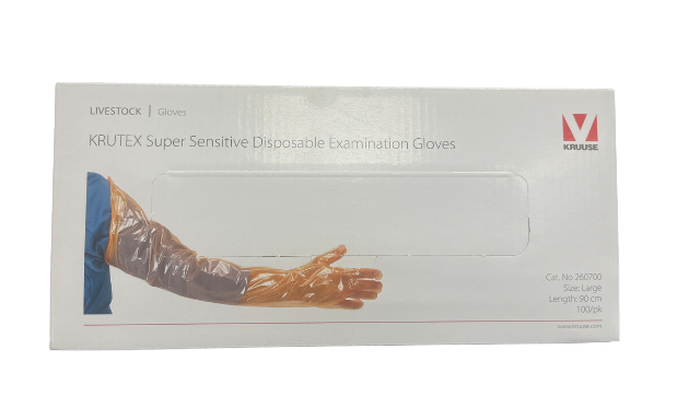 Arm Length Gloves ORANGE Super - Farm Use