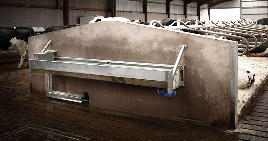 Stainless Steel Trough 2m - Fast Empty Wall Mount