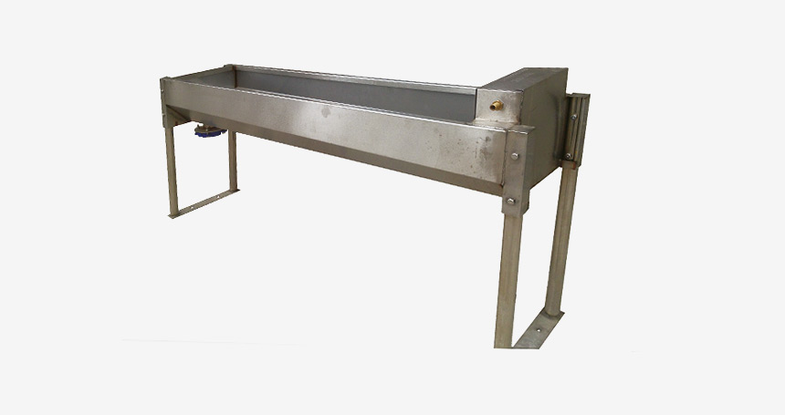 Stainless Steel Trough 2m - Fast Empty Wall Mount