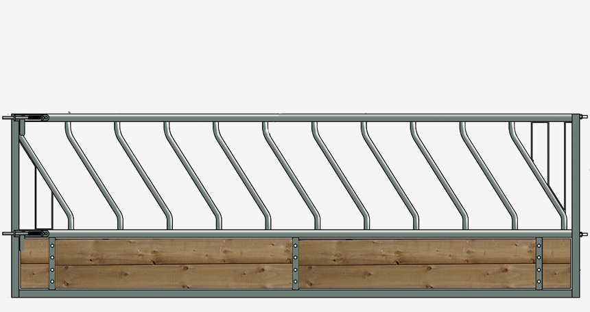 Timber Diag feed barrier - Livestock Farm Supply